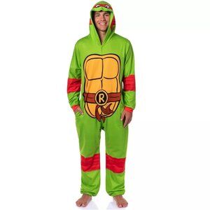 Teenage Mutant Ninja Turtles Rafael Costume Adult Pajama Suit Halloween Onesie
